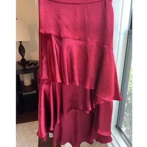 Anthropologie Satin Skirt